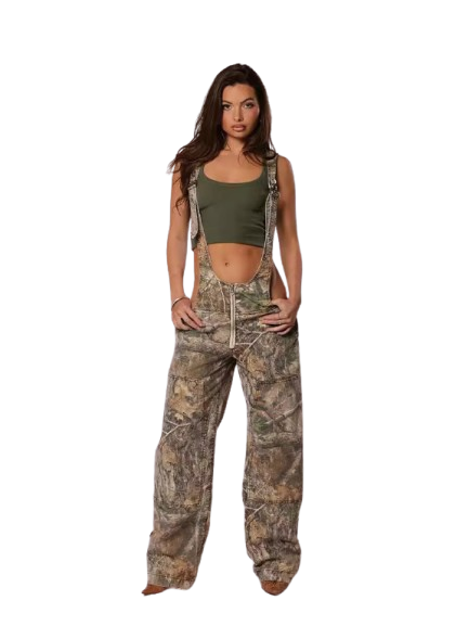 Camouflage Cargo Overalls